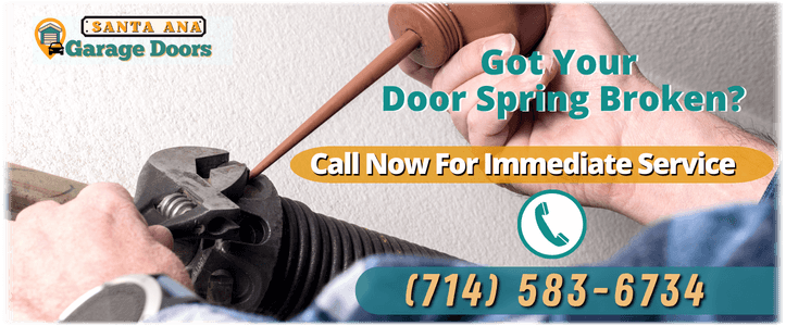 Broken Garage Door Spring Repair Santa Ana, CA